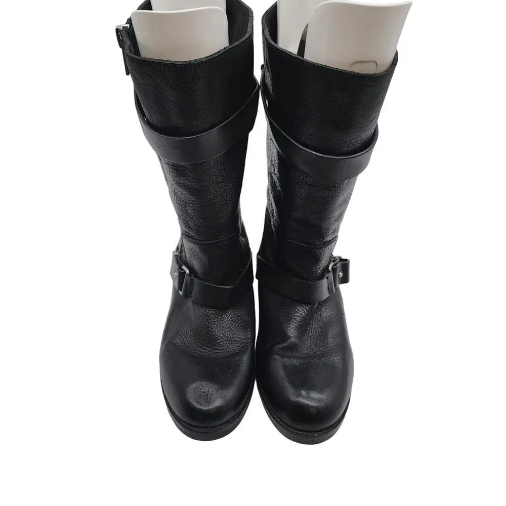 Coach Vanessa Leather Boots Moto Steampunk Goth Womens size 11B - Picture 2 of 7